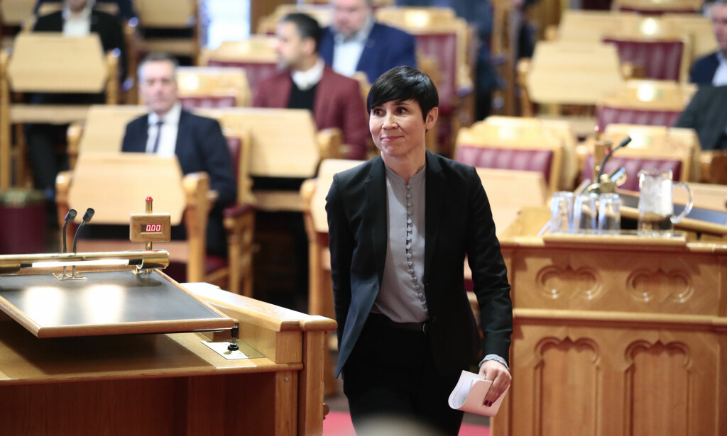 VENEZUELA-SAMTALER: Utenriksminister Ine Eriksen Søreide hadde søndag samtaler med både Venezuelas selvutnevnte president Juan Guaidó og president Nicolas Maduros utenriksminister Jorge Arreaza. Foto: NTB Scanpix/Lise Åserud VENEZUELA-SAMTALER: Utenriksminister Ine Eriksen Søreide hadde søndag samtaler med både Venezuelas selvutnevnte president Juan Guaidó og president Nicolas Maduros utenriksminister Jorge Arreaza. Foto: NTB Scanpix/Lise Åserud