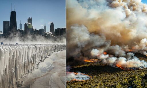image: USA: Minus 44 grader.Australia: 46 varmegrader