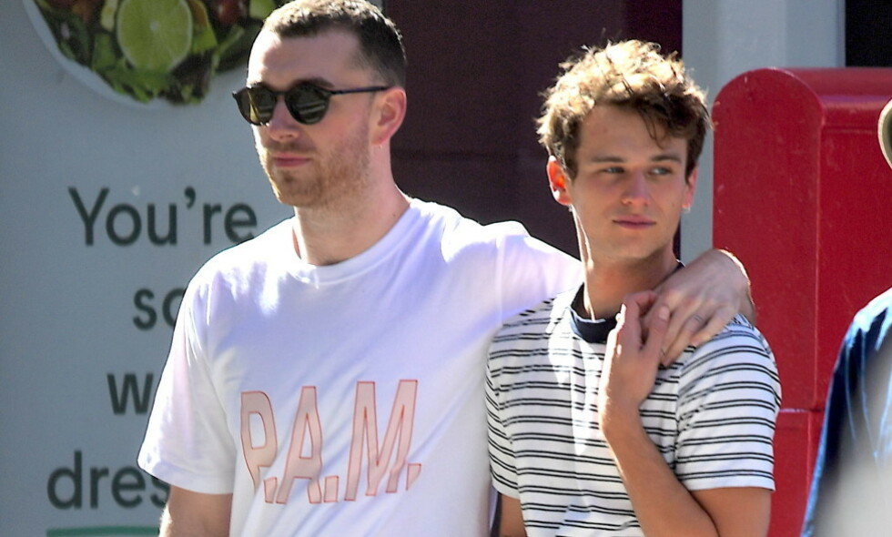 KJEMPEFORELSKET: Etter ni måneder som par brast lykken for Sam Smith og Brandon Flynn. Foto: NTB scanpix KJEMPEFORELSKET: Etter ni måneder som par brast lykken for Sam Smith og Brandon Flynn. Foto: NTB scanpix