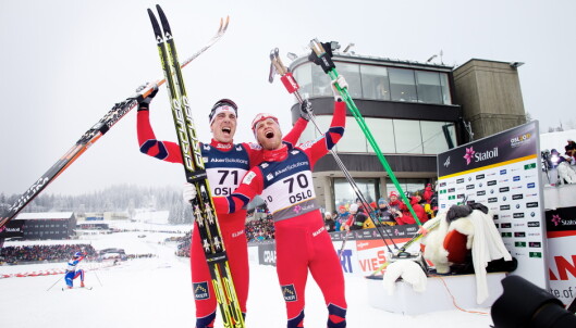<strong>DUO:</strong> Eldar Rønning og Martin Johnsrud Sundby var på pallen sammen i VM i Kollen 2011. Veien videre til det individuelle gullet for Sundby var lang. Foto: Eirik Helland Urke / Dagbladet <strong>DUO:</strong> Eldar Rønning og Martin Johnsrud Sundby var på pallen sammen i VM i Kollen 2011. Veien videre til det individuelle gullet for Sundby var lang. Foto: Eirik Helland Urke / Dagbladet