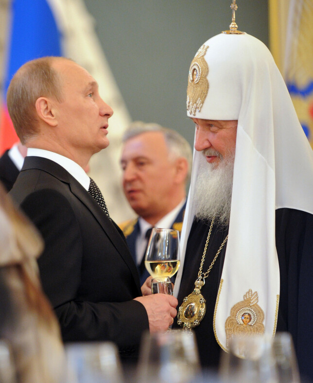 MENINGSFELLER: Vladimir Putin og patriark Kirill har begge uttalt at de synes det er problematisk å «flashe» rikdom. Foto: NTB scanpix MENINGSFELLER: Vladimir Putin og patriark Kirill har begge uttalt at de synes det er problematisk å «flashe» rikdom. Foto: NTB scanpix