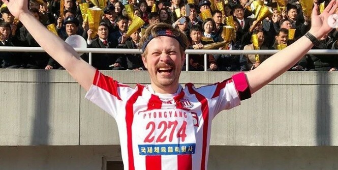 Fullførte halvmaraton i Nord-Korea Fullførte halvmaraton i Nord-Korea