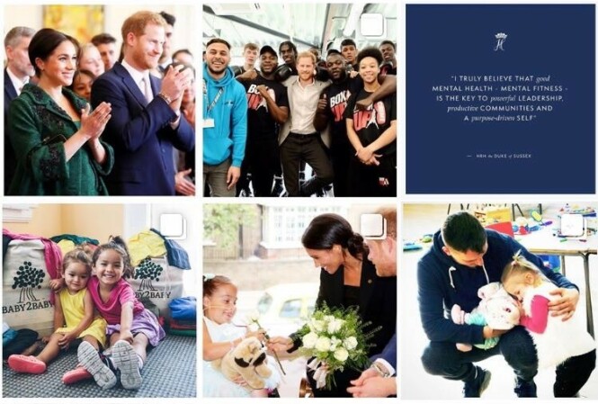 SIGNATUR: Den hvite kanten rundt alle bildene er visstnok noe Meghan tidligere har gjort på sin egen, tidligere bruker. Foto: Skjermdump, Instagram / @sussexroyal SIGNATUR: Den hvite kanten rundt alle bildene er visstnok noe Meghan tidligere har gjort på sin egen, tidligere bruker. Foto: Skjermdump, Instagram / @sussexroyal