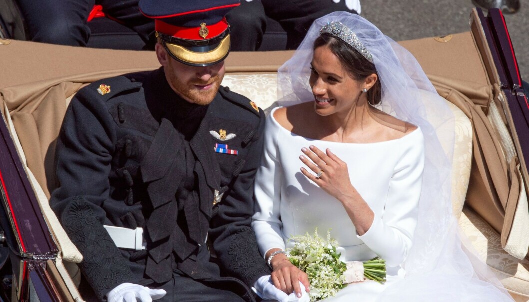 BRYLLUP: I fjor giftet Meghan seg inn i den britiske kongefamilien, og fikk dermed tittelen som hertuginne av Sussex. Foto: NTB Scanpix BRYLLUP: I fjor giftet Meghan seg inn i den britiske kongefamilien, og fikk dermed tittelen som hertuginne av Sussex. Foto: NTB Scanpix