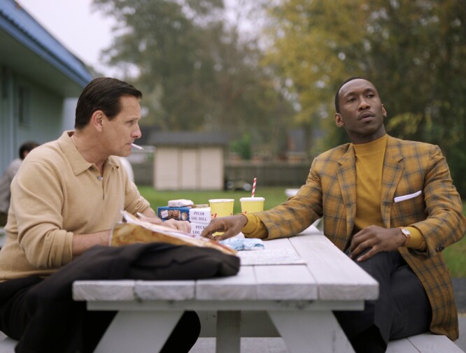 I «Green Book» spiller Viggo Mortensen og Mahershala Ali to vidt forskjellige menn som likevel knytter bånd. FOTO: NTB Scanpix I «Green Book» spiller Viggo Mortensen og Mahershala Ali to vidt forskjellige menn som likevel knytter bånd. FOTO: NTB Scanpix