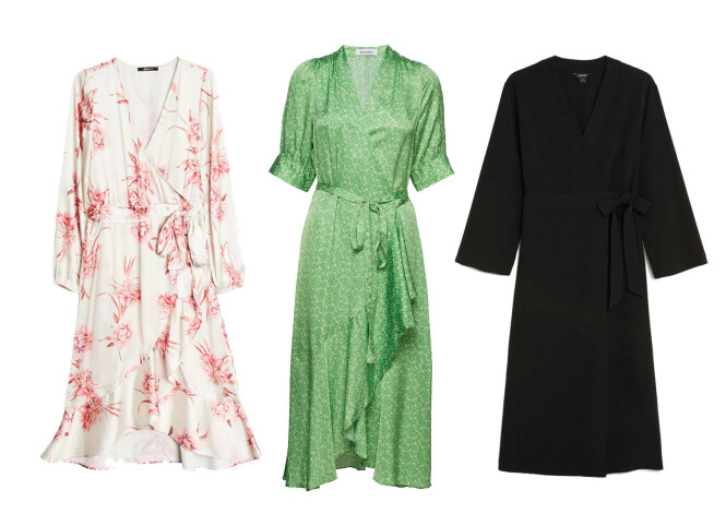 Hvit og rosa kjole fra Gina Tricot, kr 499. Grønn kjole fra Rodebjer via Boozt.com, kr 3395. Svart kjole fra Monki, kr 350. Hvit og rosa kjole fra Gina Tricot, kr 499. Grønn kjole fra Rodebjer via Boozt.com, kr 3395. Svart kjole fra Monki, kr 350.