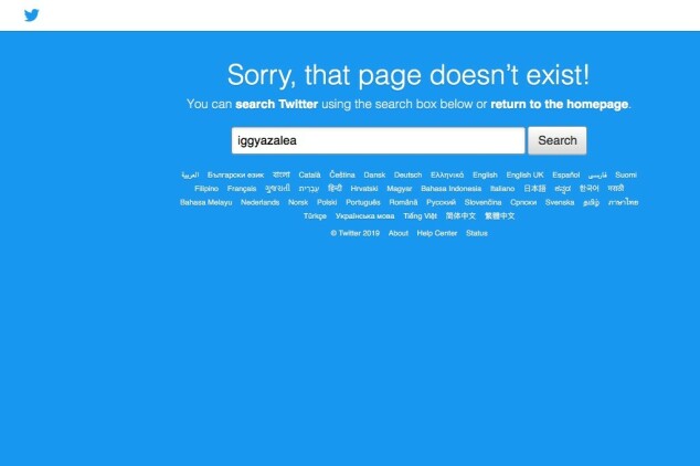 IKKE PÅ TWITTER: I skrivende stund er ikke Iggy Azaleas twitter-konto oppe og går. Foto: Skjermdump fra Twitter IKKE PÅ TWITTER: I skrivende stund er ikke Iggy Azaleas twitter-konto oppe og går. Foto: Skjermdump fra Twitter