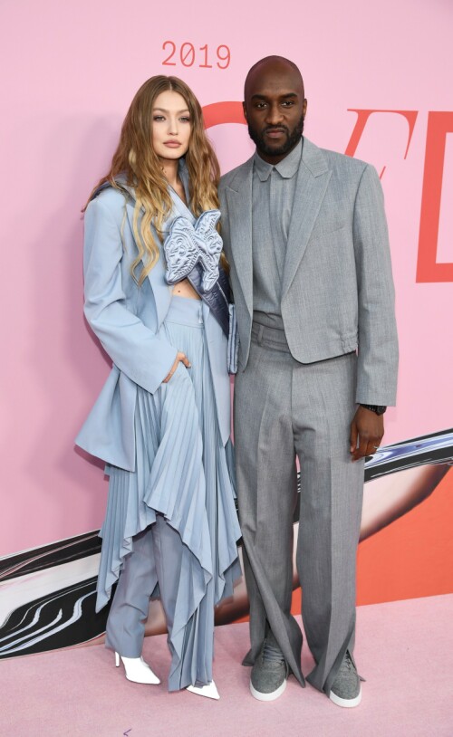 FLOTT: Gigi Hadid med designer Virgil Abloh. Foto: NTB Scanpix FLOTT: Gigi Hadid med designer Virgil Abloh. Foto: NTB Scanpix