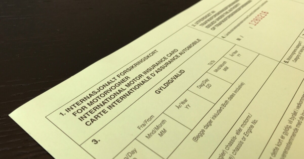 Kollisjon I Utlandet Alle Pa Bilferie Bor Ha Gront Kort I