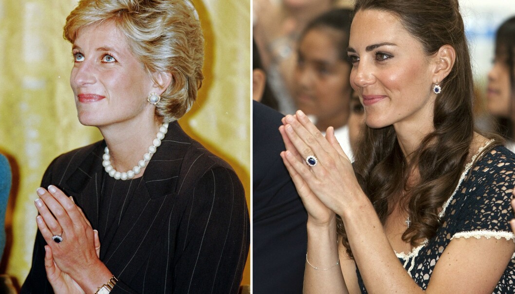 SYMBOLSK: Prins William ga Kate sin avdøde mors forlovelsesring, da han gikk ned på kne. FOTO: NTB Scanpix SYMBOLSK: Prins William ga Kate sin avdøde mors forlovelsesring, da han gikk ned på kne. FOTO: NTB Scanpix