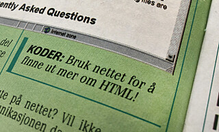 Om du først absolutt vil lære deg HTML, mener Tekno at du bør bruke nettet. Det er kanskje åpenbart at dokumentasjon er best på nettet nå, men i 1998 brukte vi fortsatt tekstbøker som manualer for koding. 📸: Jørgen Jacobsen Om du først absolutt vil lære deg HTML, mener Tekno at du bør bruke nettet. Det er kanskje åpenbart at dokumentasjon er best på nettet nå, men i 1998 brukte vi fortsatt tekstbøker som manualer for koding. 📸: Jørgen Jacobsen