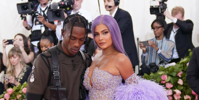 The MET Gala 2019 - New York. Travis Scott and Kylie Jenner at the 2019 Costume Institute Benefit Gala celebrating the opening of "Camp: Notes on Fashion" URN:42736687