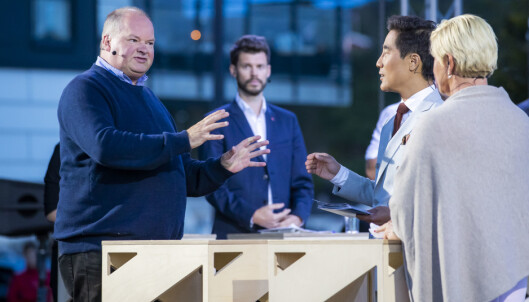 <strong>TORDNER:</strong> Trym Helge Aafløy, førstekandidat i Bergen raser mot Oslo-leder Her fra debatten med Siv Jensen mandag.
Foto: Håkon Mosvold Larsen / NTB scanpix <strong>TORDNER:</strong> Trym Helge Aafløy, førstekandidat i Bergen raser mot Oslo-leder Her fra debatten med Siv Jensen mandag.
Foto: Håkon Mosvold Larsen / NTB scanpix