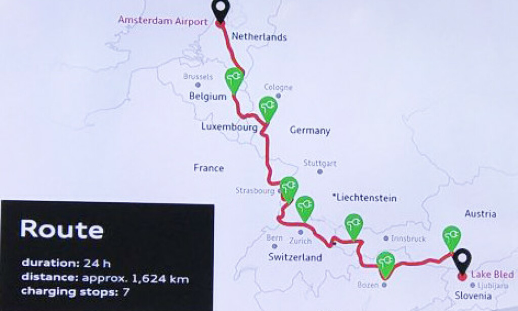 10 LAND PÅ 24 TIMER: Her er ruta som ble kjørt. 10 LAND PÅ 24 TIMER: Her er ruta som ble kjørt.
