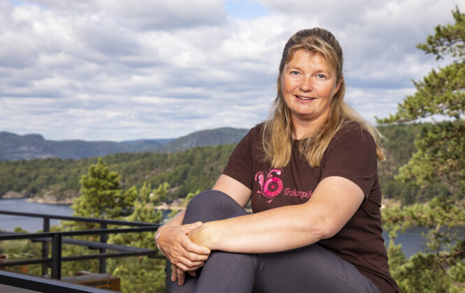 - ER TYDELIG: Gårdseier Agna Hollekve (47). Foto: Tor Lindseth / Se og Hør - ER TYDELIG: Gårdseier Agna Hollekve (47). Foto: Tor Lindseth / Se og Hør