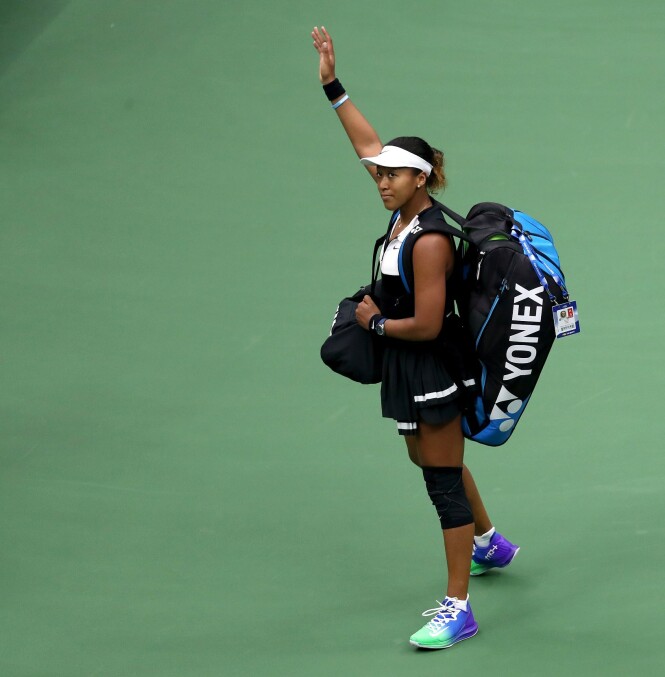 LIGGER GODT AN: Fjorårets US Open-vinner Naomi Osaka ligger godt an til å stikke av med seieren i år også. Foto: Scanpix LIGGER GODT AN: Fjorårets US Open-vinner Naomi Osaka ligger godt an til å stikke av med seieren i år også. Foto: Scanpix