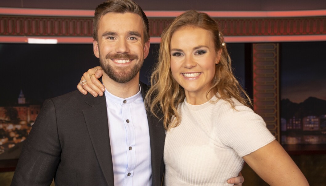 PROGRAMLEDERPAR: Helene Olafsen og Stian Blipp er gode venner og kolleger. Blipp er svært glad for at Olafsen nå venter sitt første barn med kjæresten Jørgen. Foto: Tor Lindseth/ Se og Hør PROGRAMLEDERPAR: Helene Olafsen og Stian Blipp er gode venner og kolleger. Blipp er svært glad for at Olafsen nå venter sitt første barn med kjæresten Jørgen. Foto: Tor Lindseth/ Se og Hør