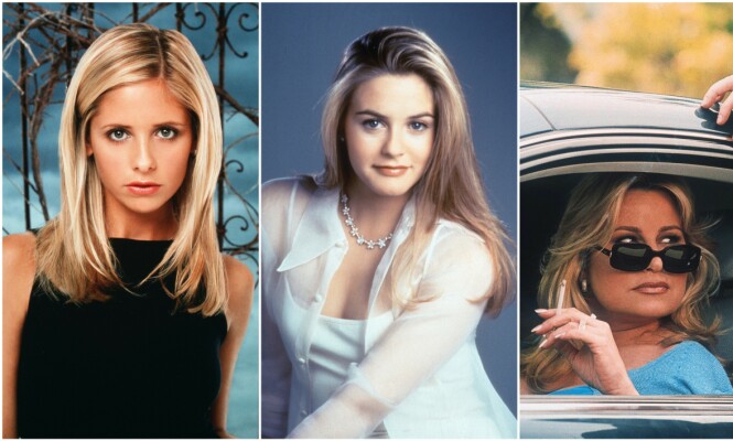 90-TALLSSTJERNER: Sarah Michelle Gellar, Alicia Silverstone og Jennifer Coolidge i sine ikoniske «Buffy»-, «Clueless»- og «American Pie»-roller. Foto: NTB scanpix 90-TALLSSTJERNER: Sarah Michelle Gellar, Alicia Silverstone og Jennifer Coolidge i sine ikoniske «Buffy»-, «Clueless»- og «American Pie»-roller. Foto: NTB scanpix