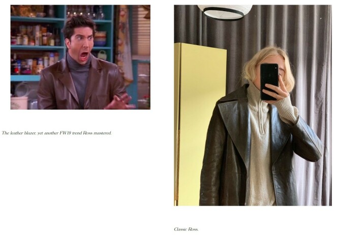 Foto: Skjermdump fra hobnobjournal.com/is-ross-geller-my-style-icon/ Foto: Skjermdump fra hobnobjournal.com/is-ross-geller-my-style-icon/