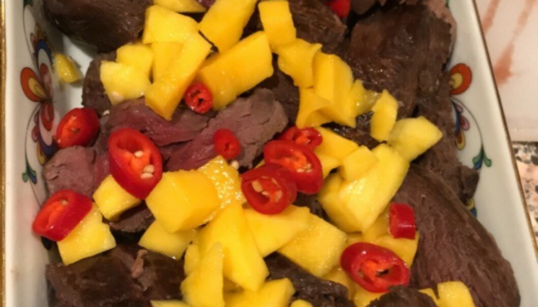 <strong>MED CHILI OG MANGO:</strong> Hoppa Drifting Speed ble servert med chili og mango. Foto: Privat <strong>MED CHILI OG MANGO:</strong> Hoppa Drifting Speed ble servert med chili og mango. Foto: Privat