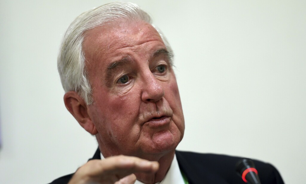 AVVISER ANKLAGENE: Avtroppende WADA-president Craig Reedie avviser påstandene til Helleland. Foto: AFP PHOTO / Ishara S. KODIKARA /NTB Scanpix AVVISER ANKLAGENE: Avtroppende WADA-president Craig Reedie avviser påstandene til Helleland. Foto: AFP PHOTO / Ishara S. KODIKARA /NTB Scanpix