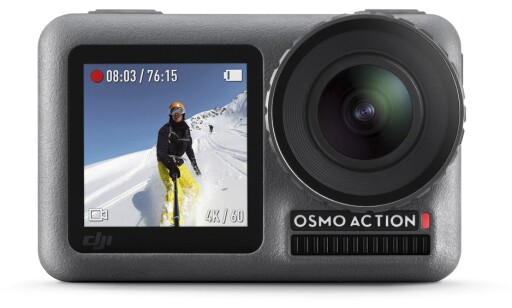 SMART: Osmo Action har skjerm både foran og bak. Genialt til selfie-filming. Dekselet til optikken kan lett skrus av og for å montere filter eller byte etter behov Foto: DJI SMART: Osmo Action har skjerm både foran og bak. Genialt til selfie-filming. Dekselet til optikken kan lett skrus av og for å montere filter eller byte etter behov Foto: DJI