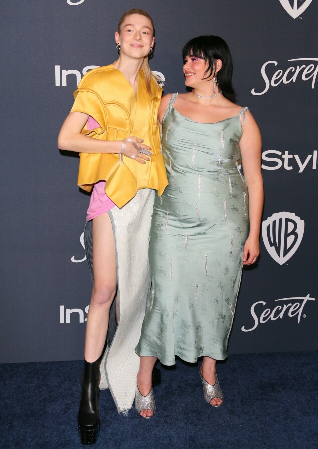 HUNTER SCHAFER: Skuespilleren så ut til å kose seg med «Euphoria»-kollega Barbie Ferreira på etterfesten til InStyle og Warner Bros. Foto: NTB scanpix HUNTER SCHAFER: Skuespilleren så ut til å kose seg med «Euphoria»-kollega Barbie Ferreira på etterfesten til InStyle og Warner Bros. Foto: NTB scanpix