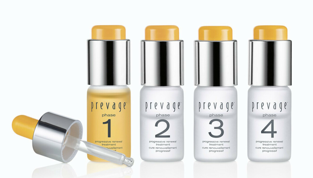 4-ukers peelingkur på fire ampuller (kr 1475, Elizabeth Arden Prevage, Progressive Renewal Treatment). FOTO: Produsenten 4-ukers peelingkur på fire ampuller (kr 1475, Elizabeth Arden Prevage, Progressive Renewal Treatment). FOTO: Produsenten