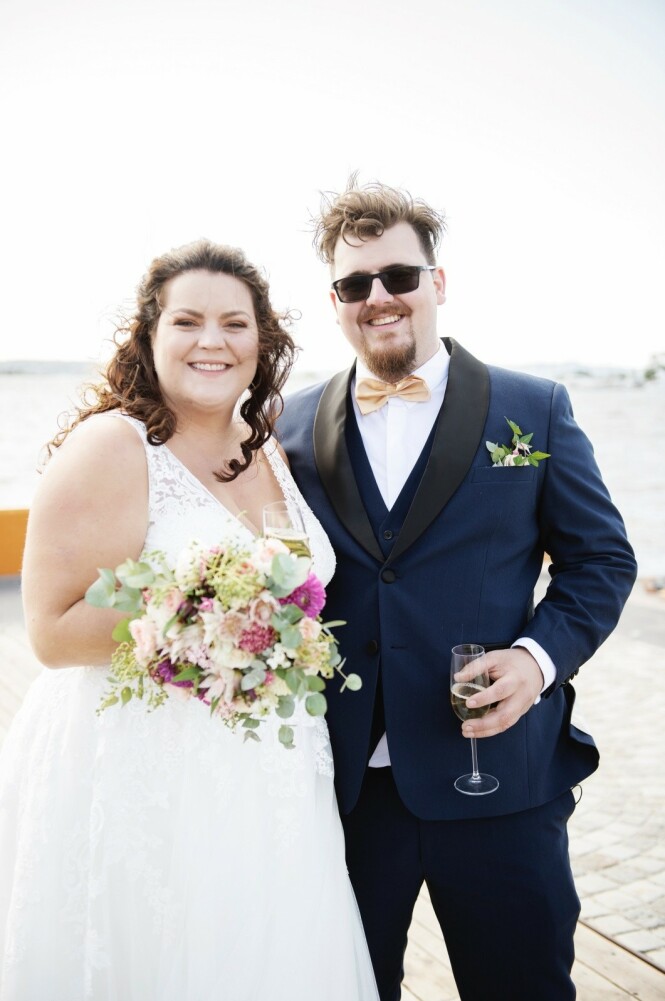 GIFT: Linn Pfister og Kristoffer Grinde er ett av parene som har giftet seg i programmet. Foto: TVNorge GIFT: Linn Pfister og Kristoffer Grinde er ett av parene som har giftet seg i programmet. Foto: TVNorge