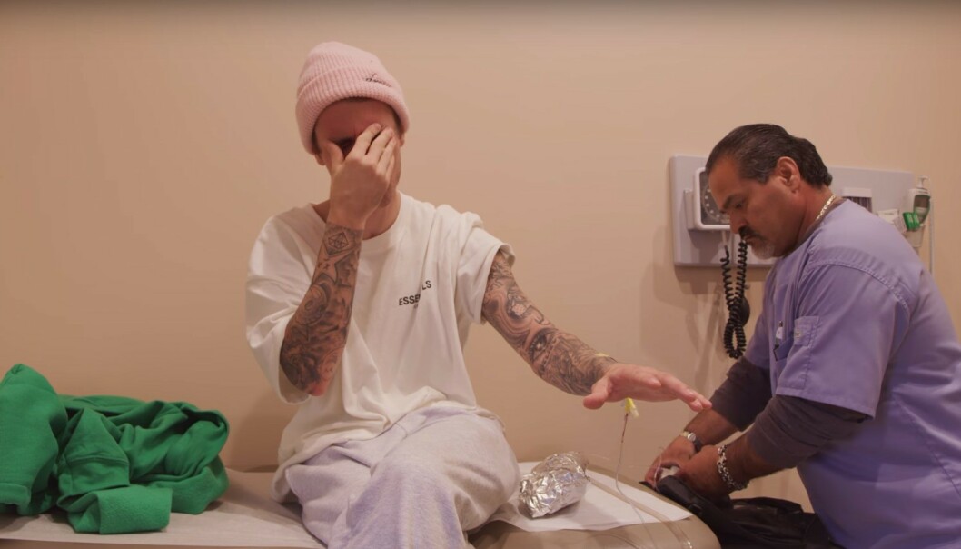 <strong>VITAMINER:</strong> Ukentlig får Justin Bieber supervitaminet NAD + intravenøst. Foto: YouTube <strong>VITAMINER:</strong> Ukentlig får Justin Bieber supervitaminet NAD + intravenøst. Foto: YouTube