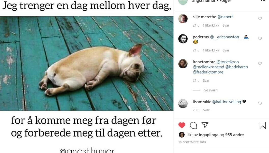 Skjermdump intagram Skjermdump intagram