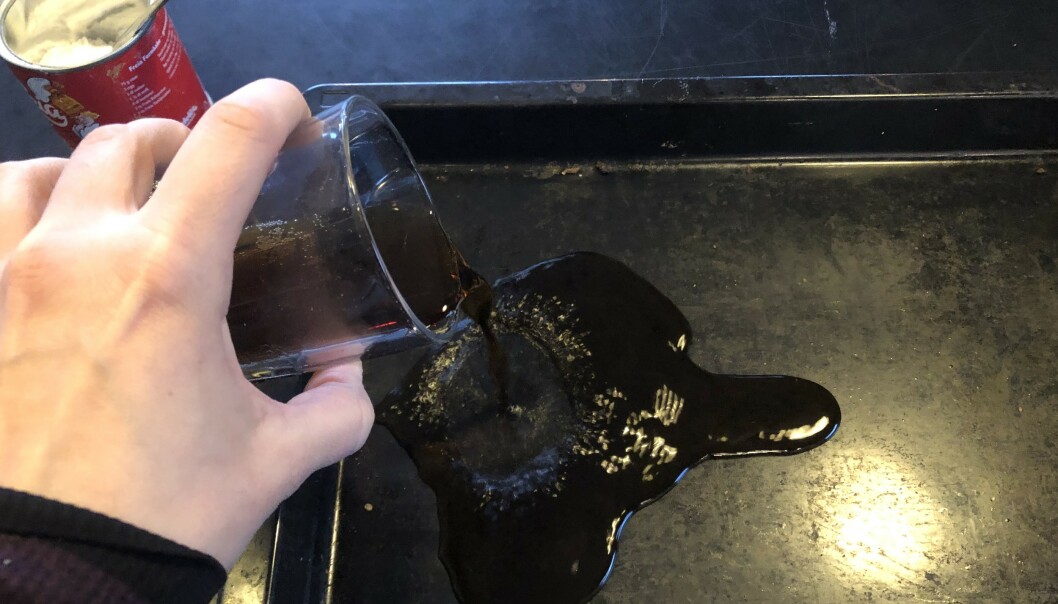 Langpannen ble skinnende ren Langpannen ble skinnende ren