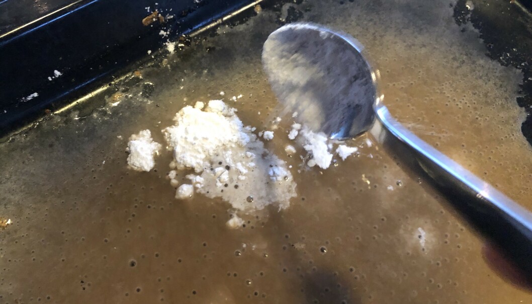 Langpannen ble skinnende ren Langpannen ble skinnende ren