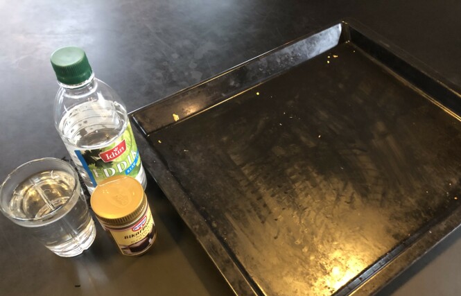 Langpannen ble skinnende ren Langpannen ble skinnende ren