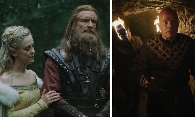 VIKINGANE: Henrik Mestad spiller vikinghøvdingen Olav, mens Jon Øigarden spiller skurken Jarl Varg i sesong 3 av Vikingane - som hadde premiere fredag 21. februar. Til venstre er skuespiller Marian Saastad Ottesen, som spiller Olavs kone Hildur. FOTO: NRK VIKINGANE: Henrik Mestad spiller vikinghøvdingen Olav, mens Jon Øigarden spiller skurken Jarl Varg i sesong 3 av Vikingane - som hadde premiere fredag 21. februar. Til venstre er skuespiller Marian Saastad Ottesen, som spiller Olavs kone Hildur. FOTO: NRK