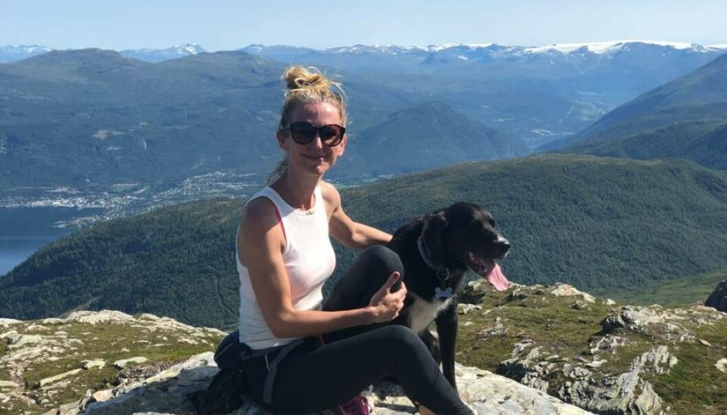 GLAD I TUR: Munter er aldri sur og en god turkamerat for Sasja Rygg. Foto: Privat GLAD I TUR: Munter er aldri sur og en god turkamerat for Sasja Rygg. Foto: Privat
