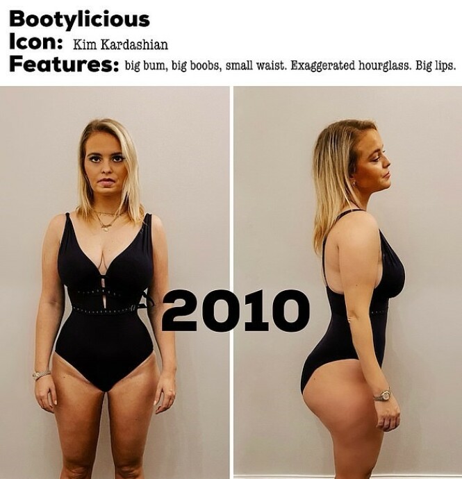 EKSTRA STOR RUMPE: Alexandra er ikke i tvil om at Kim Kardashian er en av dem som har hatt størst påvirkning på kroppsidealet i dette tiåret. FOTO: Privat EKSTRA STOR RUMPE: Alexandra er ikke i tvil om at Kim Kardashian er en av dem som har hatt størst påvirkning på kroppsidealet i dette tiåret. FOTO: Privat