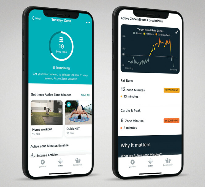 <strong>FYLL OPP KVOTA:</strong> Med Active Zone Minutes blir du forhåpentligvis motivert til å røre enda litt mer på deg. Foto: Fitbit <strong>FYLL OPP KVOTA:</strong> Med Active Zone Minutes blir du forhåpentligvis motivert til å røre enda litt mer på deg. Foto: Fitbit
