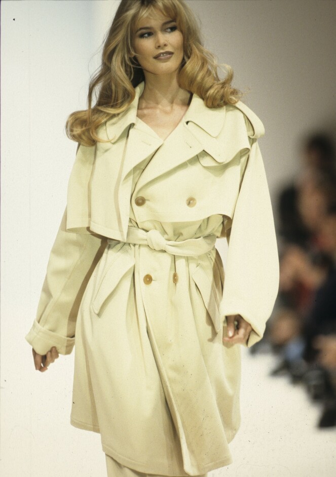 <strong>1992:</strong> Den tyske supermodellen ble oppdaget på en nattklubb i Düsseldorf i 1987. Her avbildet på catwalken for Jil Sander i Milano. Foto: NTB Scanpix <strong>1992:</strong> Den tyske supermodellen ble oppdaget på en nattklubb i Düsseldorf i 1987. Her avbildet på catwalken for Jil Sander i Milano. Foto: NTB Scanpix