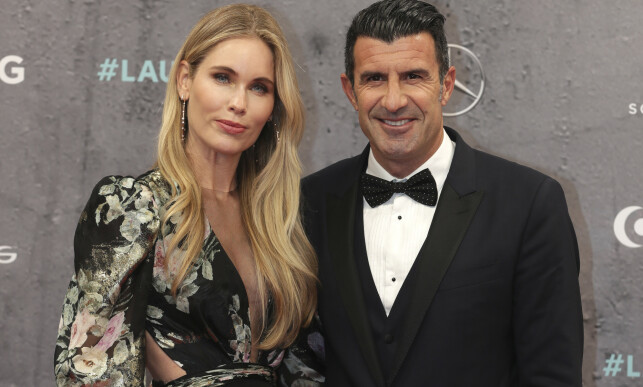 LEGENDE: Luis Figo spilte i Real Madrid fra 2000 til 2006. Her sammen med kona Helen Svedin i februar. Foto: NTB scanpix LEGENDE: Luis Figo spilte i Real Madrid fra 2000 til 2006. Her sammen med kona Helen Svedin i februar. Foto: NTB scanpix