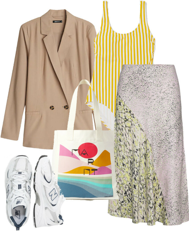 Blazer fra Gina Tricot, kr 399. Badedrakt fra H&M, kr 249. Skjørt fra Just Female, kr 1199. Veske fra Isabel Marant via Net-a-porter.com, kr 1048. Sko fra New Balance via Zalando.no, kr 979. Blazer fra Gina Tricot, kr 399. Badedrakt fra H&M, kr 249. Skjørt fra Just Female, kr 1199. Veske fra Isabel Marant via Net-a-porter.com, kr 1048. Sko fra New Balance via Zalando.no, kr 979.