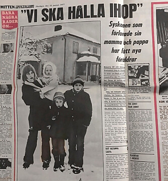 To måneder etter ulykken skrev Aftonbladet at «søsknene har funnet seg til rette hos trygge fosterforeldre … den første vanskelige tiden er over». Det kunne ikke vært lenger fra sannheten. To måneder etter ulykken skrev Aftonbladet at «søsknene har funnet seg til rette hos trygge fosterforeldre … den første vanskelige tiden er over». Det kunne ikke vært lenger fra sannheten.