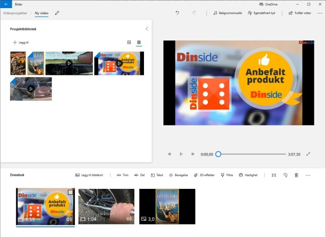 BILDER-APPEN: Visste du at Windows 10 har innebygd støtte for enkel videoredigering? Har du enkle behov, bør du ta en titt på Bilder-appen. (Skjermdump) BILDER-APPEN: Visste du at Windows 10 har innebygd støtte for enkel videoredigering? Har du enkle behov, bør du ta en titt på Bilder-appen. (Skjermdump)