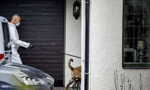 Lørenskog, 20200428. Tom Hagen arrested and charged with murder, or complicity in murder, of his wife Anne-Elisabeth Hagen. She disappeared from her home in Lørenskog on October 31, 2018.
Crime technicians and police at the residence in Lørenskog
Photo Nina Hansen / Dagbladet 