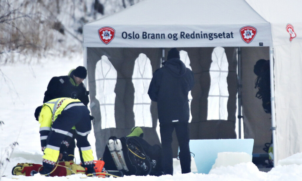 DYKKERSØK: Brannvesenet i Oslo bisto Øst politidisitrikt i fjor med å søke gjennom Langvannet med dykkere. Photo: Bjørn Langsem / Dagbladet 