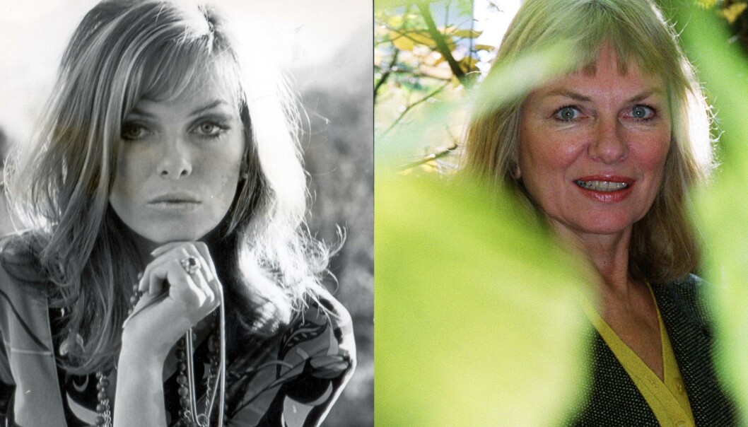 Julie Ege fotografert i forbindelse med innspillingen av James Bond i 1968 og fotografert i 1999 i Oslo. Foto: Phillip Jackson REX Heiko Junge NTB SCANPIX Julie Ege fotografert i forbindelse med innspillingen av James Bond i 1968 og fotografert i 1999 i Oslo. Foto: Phillip Jackson REX Heiko Junge NTB SCANPIX
