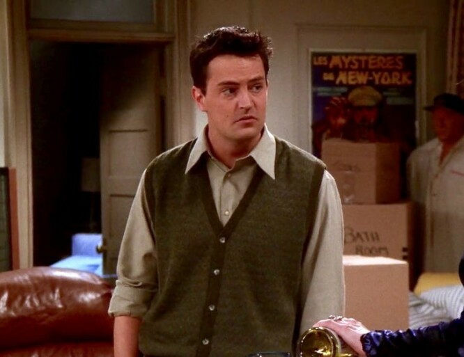 TRENDSETTE? Chandler Bing i tv-serien Friends. Foto: Skjermdump TRENDSETTE? Chandler Bing i tv-serien Friends. Foto: Skjermdump