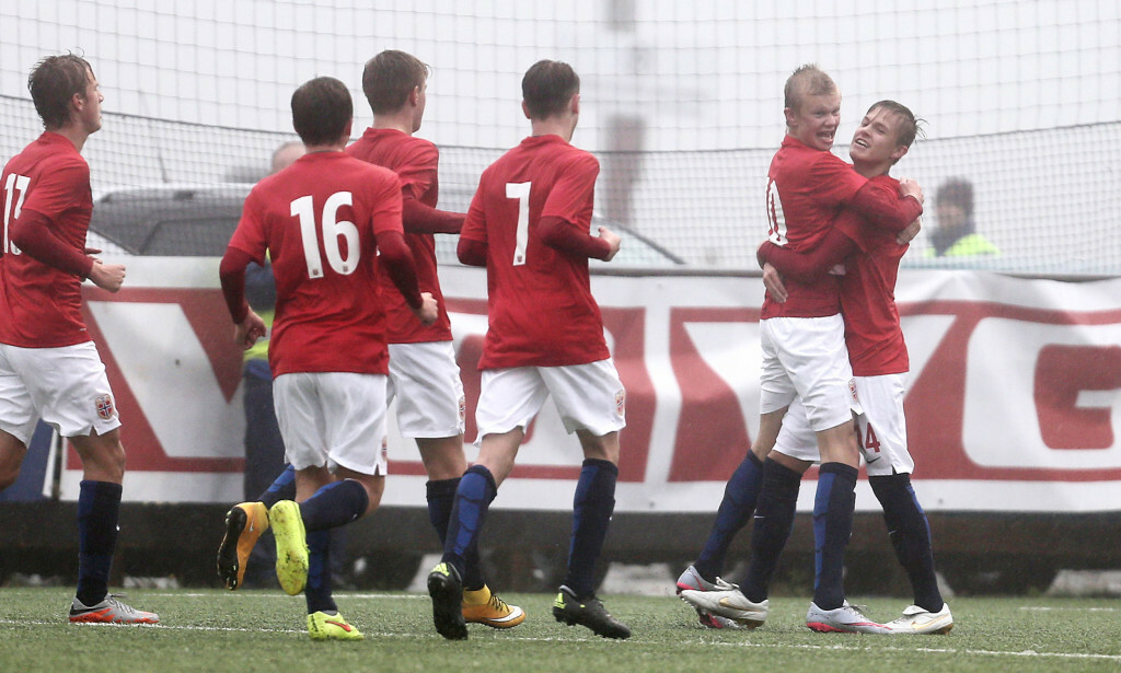 VISTE SEG TIDLIG FRAM: Erling Braut Håland scoret to ganger mot Tysklands G19-landslag da Norge vant 5-2 borte mot fotballgiganten i EM-kvalifiseringen i mars 2018. Arkivfoto: BILDBYRÅN VISTE SEG TIDLIG FRAM: Erling Braut Håland scoret to ganger mot Tysklands G19-landslag da Norge vant 5-2 borte mot fotballgiganten i EM-kvalifiseringen i mars 2018. Arkivfoto: BILDBYRÅN