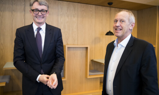 DRAMATISK: Aker-sjef Øyvind Eriksen og kommunikasjonsdirektør Atle Kigen (t.h.). Foto: Terje Pedersen / NTB scanpix DRAMATISK: Aker-sjef Øyvind Eriksen og kommunikasjonsdirektør Atle Kigen (t.h.). Foto: Terje Pedersen / NTB scanpix