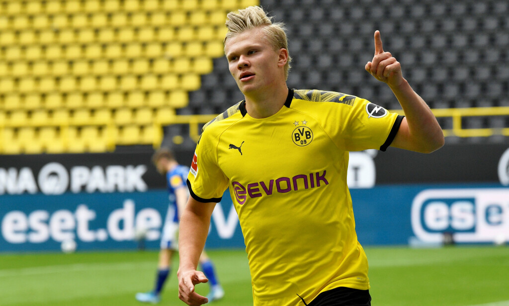 SCORET IGJEN: Erling Braut Haaland. Foto: Martin Meissner/AFP SCORET IGJEN: Erling Braut Haaland. Foto: Martin Meissner/AFP